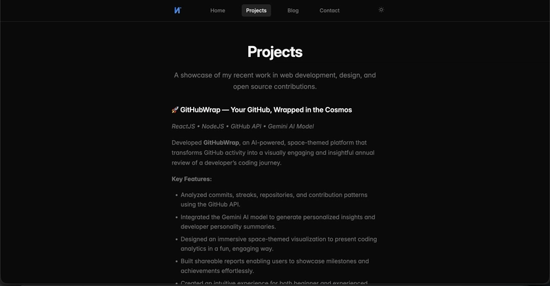 Projects Section