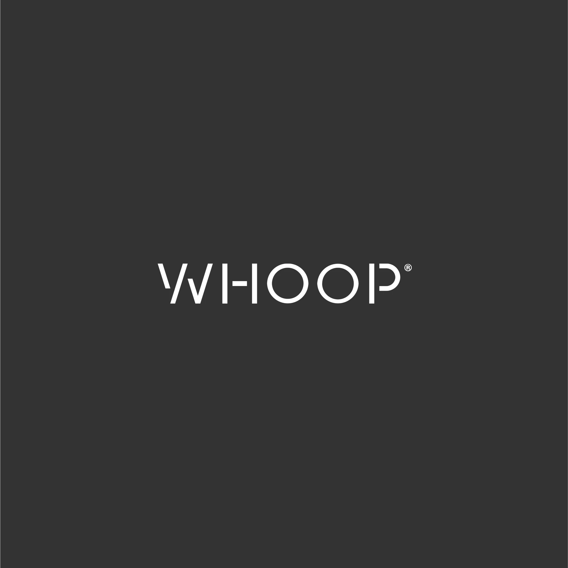 White Whoop logo on a grey background.