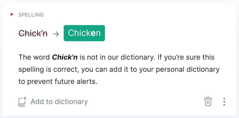 My spellchecker wanted to replace Chick'n too